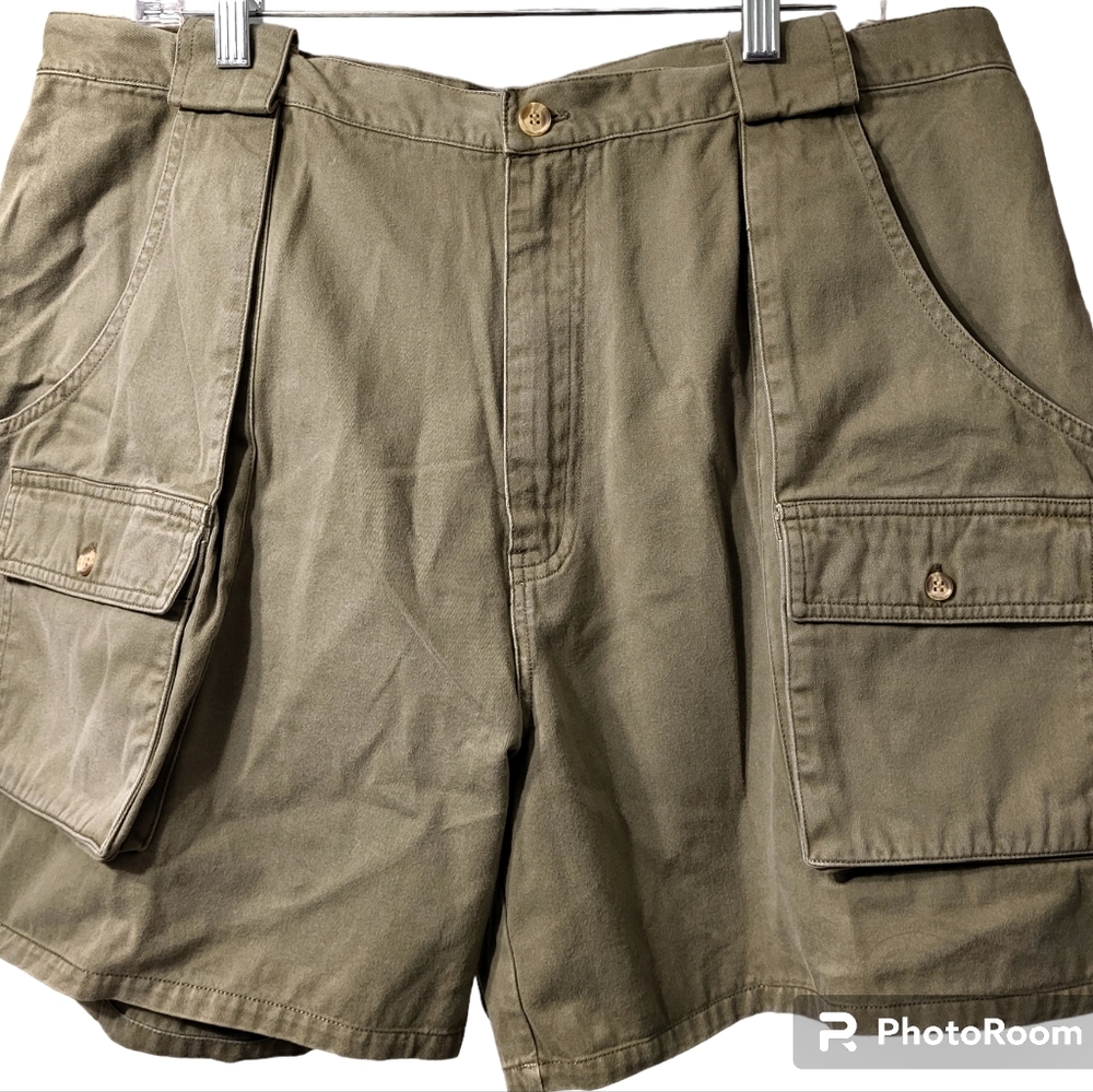 American Outpost Men's Size 40 Denim Cargo Summer Shorts Army Green